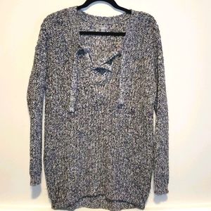 Aerie tie neck tunic sweater